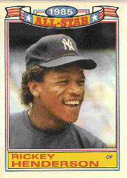 1986 Topps Glossy All-Stars Gray Stock Baseball Cards     007      Rickey Henderson